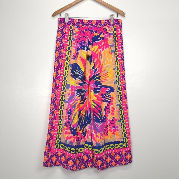 Lilly Pulitzer Lisbeth Wide Leg Crop Pants in Multi Summer Sunset Small - Picture 5 of 11